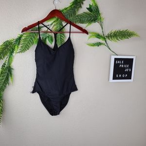Charlotte Russe Black Ladder Bathing Suit